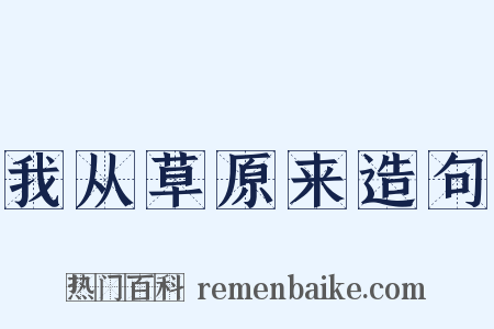 我从草原来造句是什么意思的图片